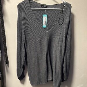 1. State Charcoal V-Neck Pullover